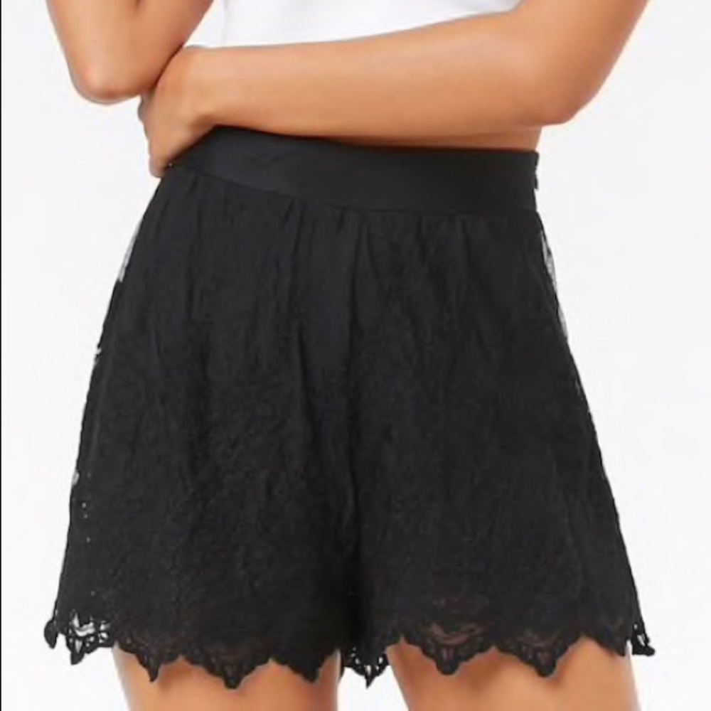 Embroidered Lace Shorts